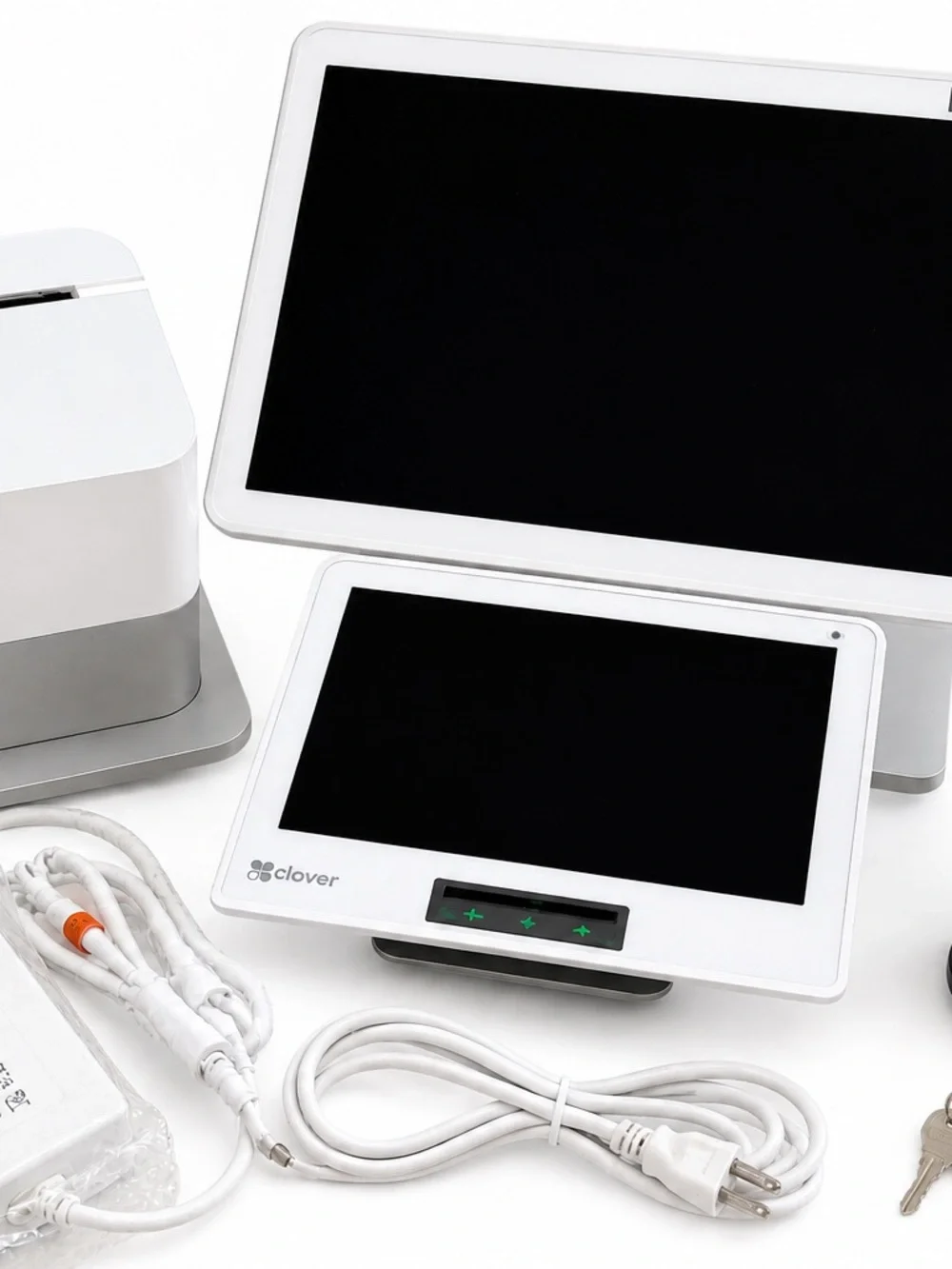 Clover Canyon White POS Tablet with Touchscreen and Cable Set